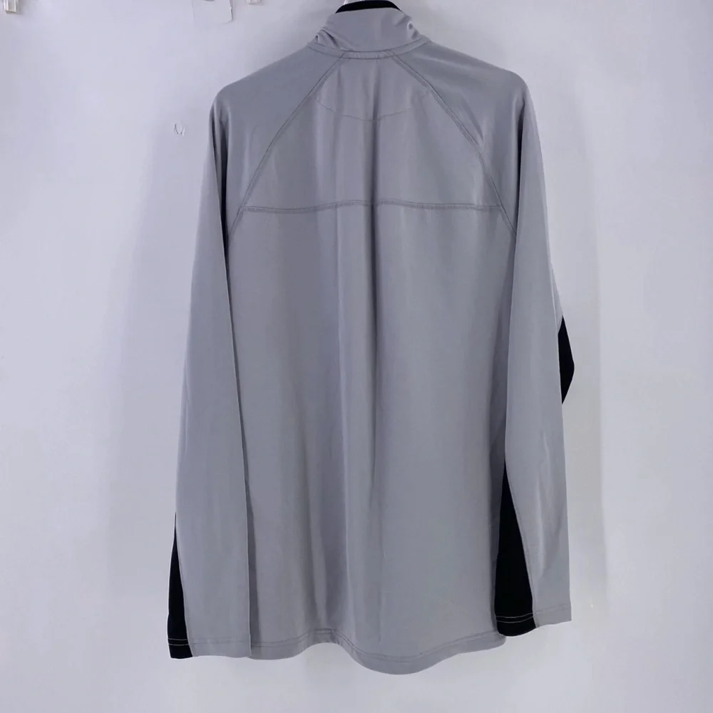 Fila Gray and Black Lightweight Jacket with Stand-Up Collar